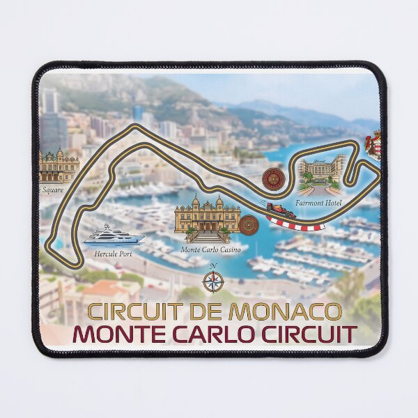 Item preview, Circuit de Monaco Map Art – Vintage Monte Carlo Track Illustration designed and sold by mentosdesigner.