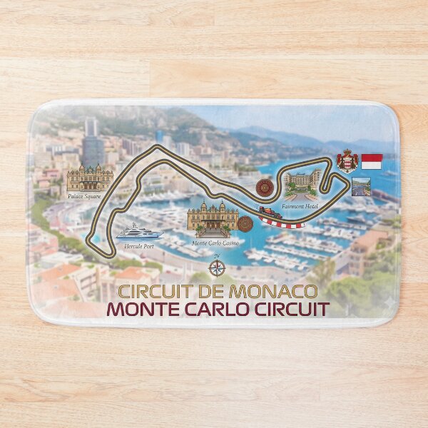 Item preview, Circuit de Monaco Map Art – Vintage Monte Carlo Track Illustration designed and sold by mentosdesigner.