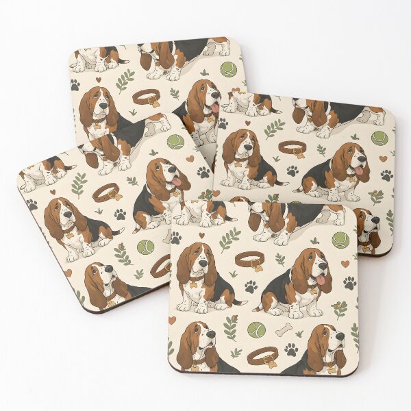 Item preview, Basset Hound Bliss – Cute Dog Lover Seamless Pattern designed and sold by blankTeeShirt.