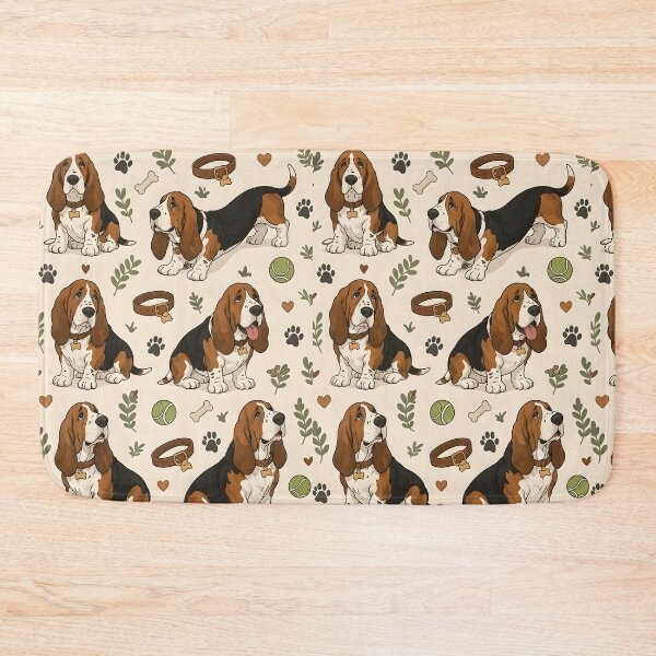 Item preview, Basset Hound Bliss – Cute Dog Lover Seamless Pattern designed and sold by blankTeeShirt.