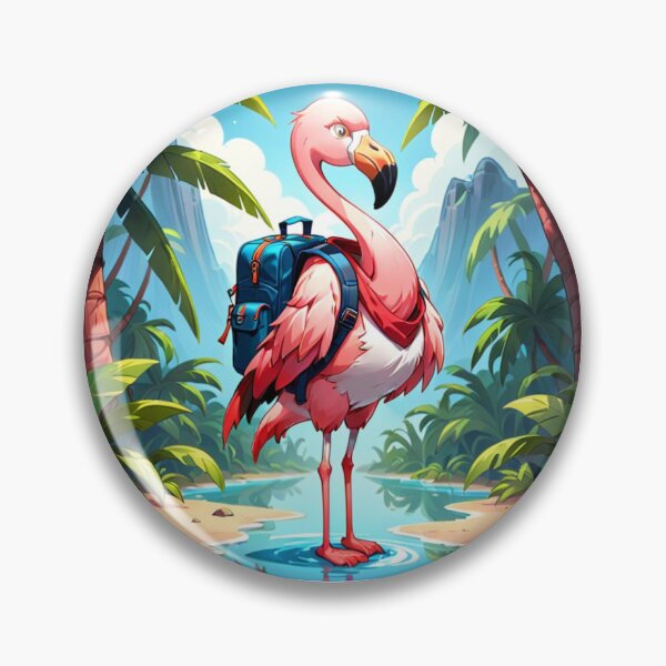 Artikelvorschau, Abenteuerlustiger Flamingo entworfen und verkauft von ZeusGallery.