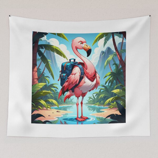 Item preview, Adventurous flamingo designed and sold by ZeusGallery.