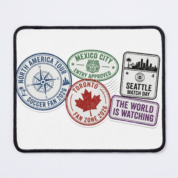 Item preview, 2026 Football North America Tour Passport Stamps - Fan Travel Gear designed and sold by Color Verse1.
