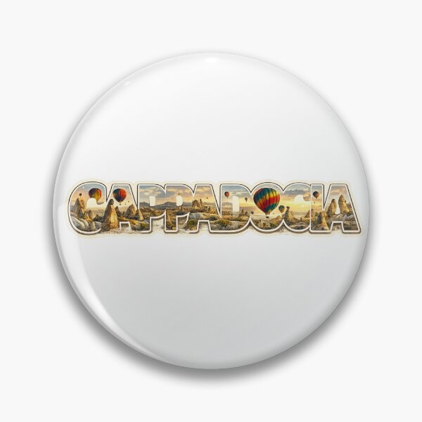 Item preview, Cappadocia Scenic Typography Design | Vintage Travel Sticker designed and sold by DreamPaw Studio.