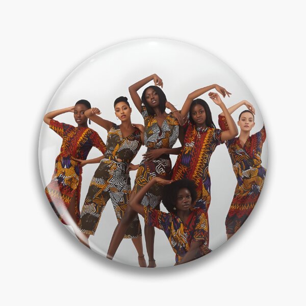 Item preview, Vibrant African Women in Ankara Dresses designed and sold by SavannaCanvas.