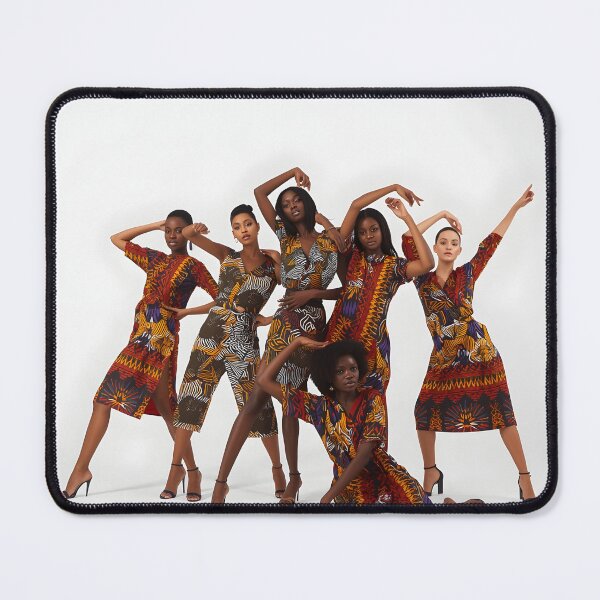 Item preview, Vibrant African Women in Ankara Dresses designed and sold by SavannaCanvas.