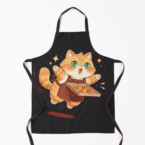Item preview, Cute Pizza Cat Delivery Kawaii Food designed and sold by Moody Vibes Studio.