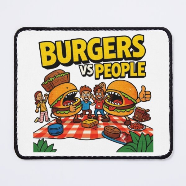 Item preview, Burgers Vs People Funny Monster Fast Food Cartoon Art designed and sold by Miheerala.