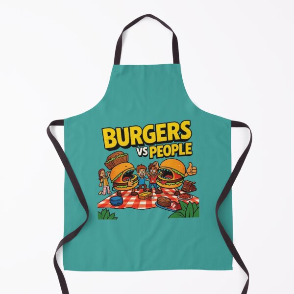 Item preview, Burgers Vs People Funny Monster Fast Food Cartoon Art designed and sold by Miheerala.