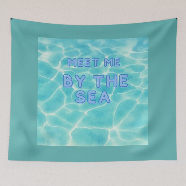 Item preview, Meet Me by the Sea | Coastal Summer Typography | Ocean Inspired Design designed and sold by VariusDesigns.