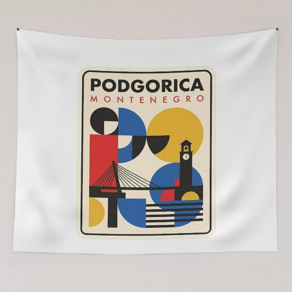 Item preview, Podgorica Montenegro Geometric Modernist City Landmark designed and sold by k3rstman1.