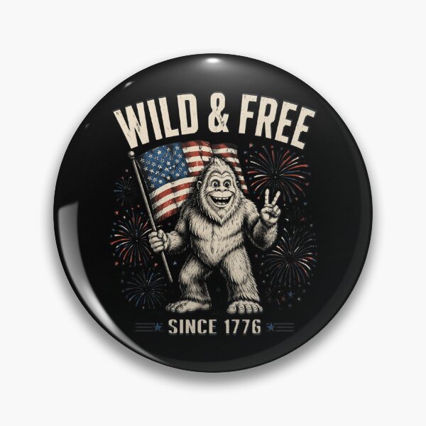 Item preview, Patriotic Bigfoot Wild and Free Since 1776 designed and sold by OlakunleOloroz.