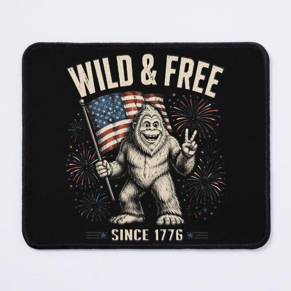 Item preview, Patriotic Bigfoot Wild and Free Since 1776 designed and sold by OlakunleOloroz.