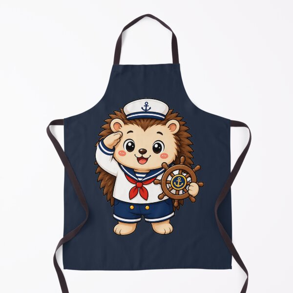 Item preview, Cute Sailor Hedgehog Marine Captain Kawaii Cartoon designed and sold by Seculinator.