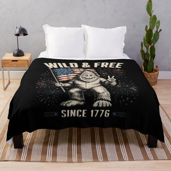 Item preview, Patriotic Bigfoot Wild and Free Since 1776 designed and sold by OlakunleOloroz.