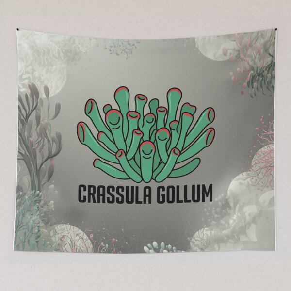 Item preview, Minimalist Crassula Gollum Botanical Graphic designed and sold by GreenDivisionJP.