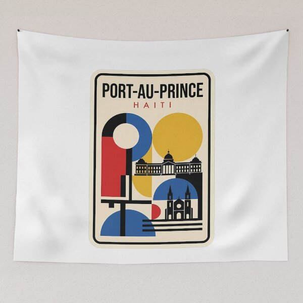 Item preview, Port-au-Prince Haiti Mid Century Modern Cityscape designed and sold by k3rstman1.