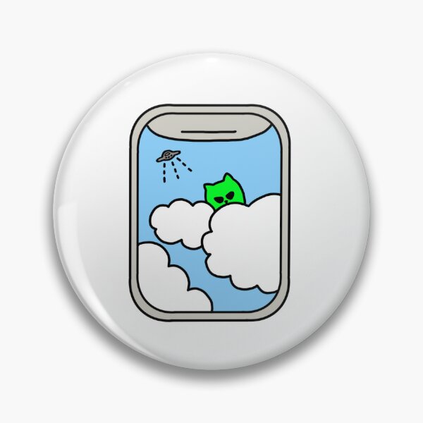 Item preview, an alien in the window of the plane designed and sold by superbaechoo.
