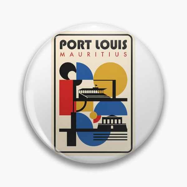 Item preview, Port Louis Mauritius Retro Geometric Bauhaus Travel designed and sold by k3rstman1.