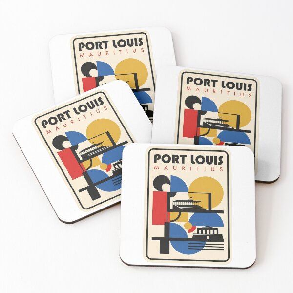 Item preview, Port Louis Mauritius Retro Geometric Bauhaus Travel designed and sold by k3rstman1.