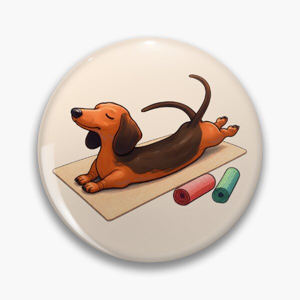 Item preview, Wiener Dog Yoga Stretch Cute Dachshund designed and sold by InkRevolt.