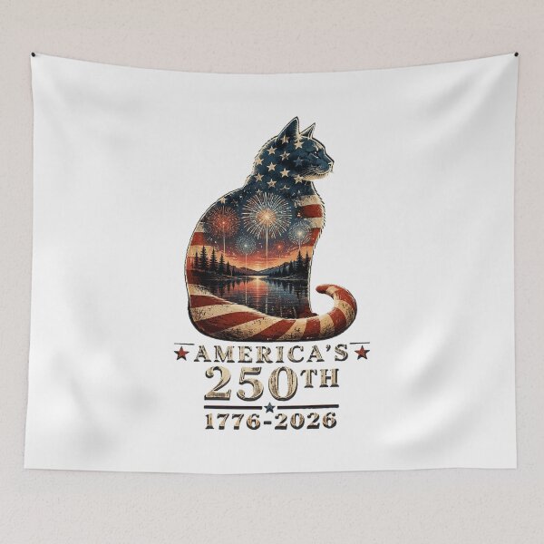 Item preview, Patriotic Cat America's 250th Anniversary 1776 2026 designed and sold by OlakunleOloroz.
