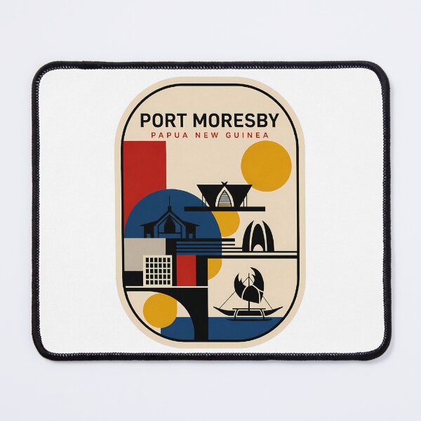 Item preview, Port Moresby Papua New Guinea Retro Geometric Art designed and sold by k3rstman1.