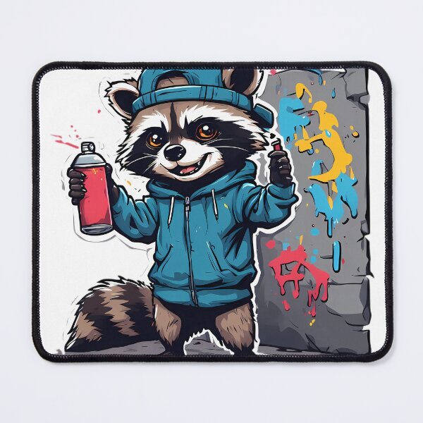 Item preview, Cool graffiti racoon designed and sold by MarioBellucci.