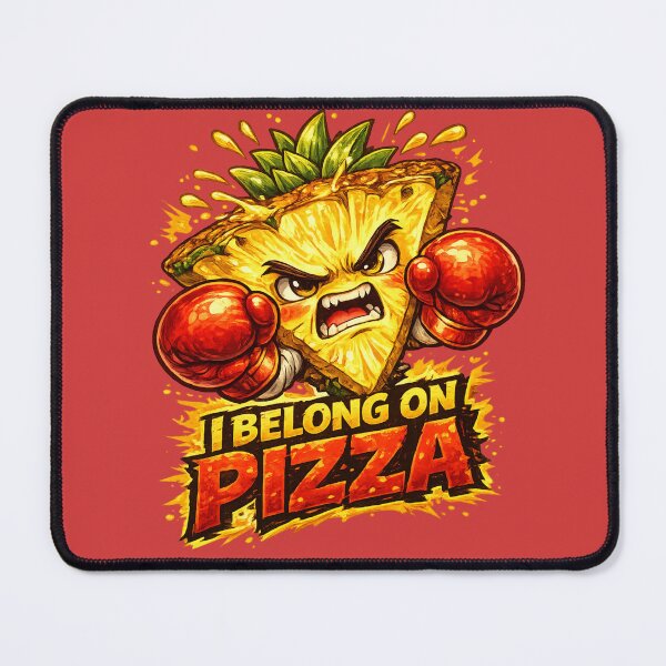 Item preview, I Belong On Pizza Funny Angry Pineapple Boxing Quote Design designed and sold by irfanshikh.