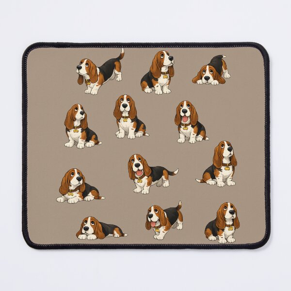 Item preview, Basset Hound Puppy Expressions Stickers designed and sold by blankTeeShirt.