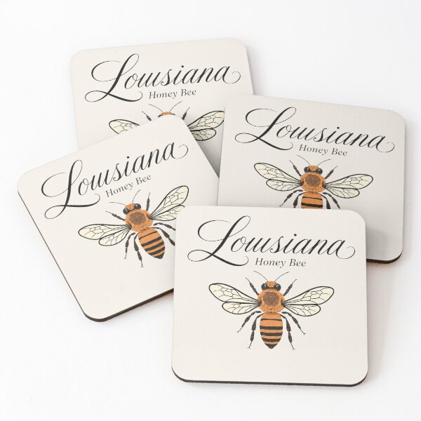Item preview, Louisiana Honey Bee State Insect Retro Poster designed and sold by The-Drip-Studio.