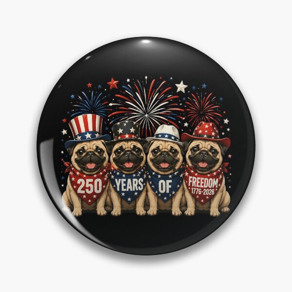 Item preview, Pug Dog 250 Years American 1776 2026 4th July designed and sold by OlakunleOloroz.
