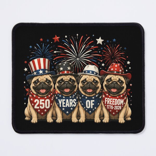 Item preview, Pug Dog 250 Years American 1776 2026 4th July designed and sold by OlakunleOloroz.