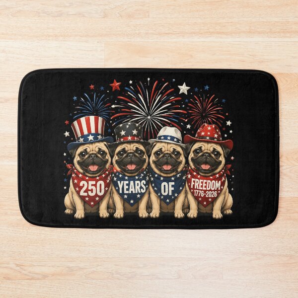 Item preview, Pug Dog 250 Years American 1776 2026 4th July designed and sold by OlakunleOloroz.