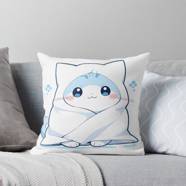 Item preview, Bath Time Cat — Cozy Towel Kawaii Sticker designed and sold by tommysworks.