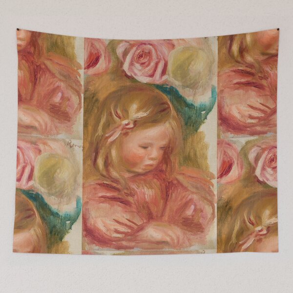 Item preview, Sleeping Child With Pink Roses designed and sold by artofuniverse.
