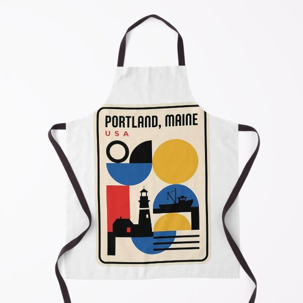 Item preview, Portland Maine Retro Geometric Lighthouse Maritime Scene designed and sold by k3rstman1.