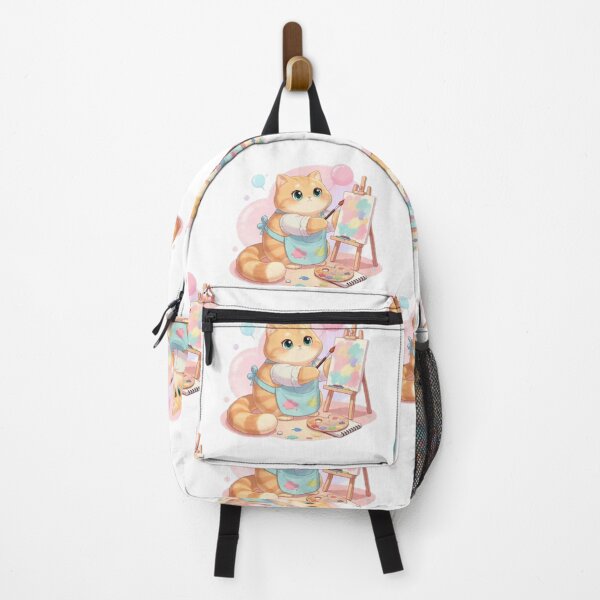Item preview, Cute Artist Cat Painting Kawaii Painter designed and sold by Moody Vibes Studio.