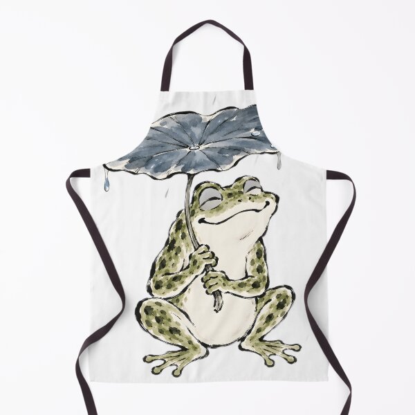 Item preview, Rainy Day Frog under a Leaf Umbrella — Choju-giga Cozy Art designed and sold by Mossbrush.