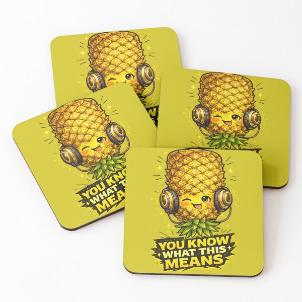 Item preview, You Know What This Means Funny Pineapple Headphones Music Design designed and sold by irfanshikh.