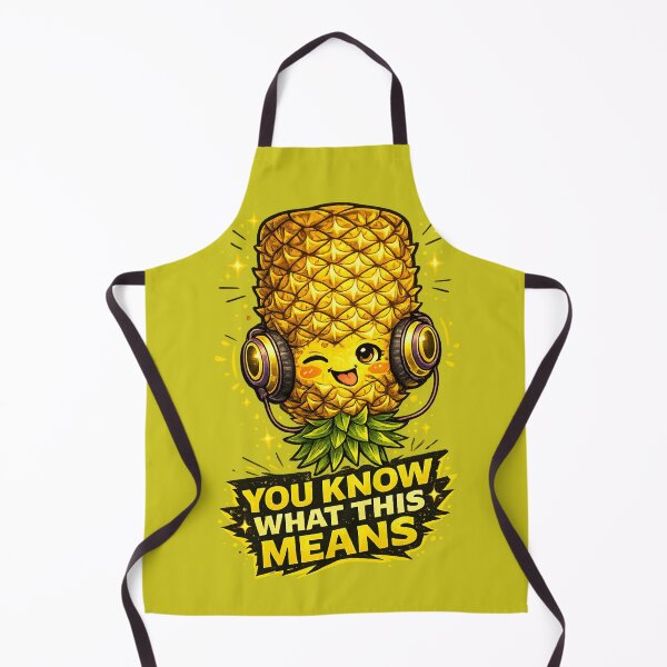 Item preview, You Know What This Means Funny Pineapple Headphones Music Design designed and sold by irfanshikh.