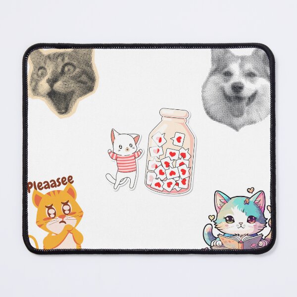 Item preview, Kawaii Cats & Dogs Sticker Sheet - Cute and Retro Pet Doodles designed and sold by UniqueVibesArt.