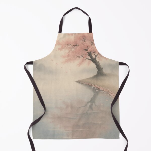 Item preview, Cherry Tree Reflection Lake Wall Art Print – Japandi Japanese Sumi-e Poster, Full Blooming Sakura Mirror, Zen Minimalist Decor, Serene Water Landscape, Made by Japanese Artist in Japan designed and sold by SereniBloom.