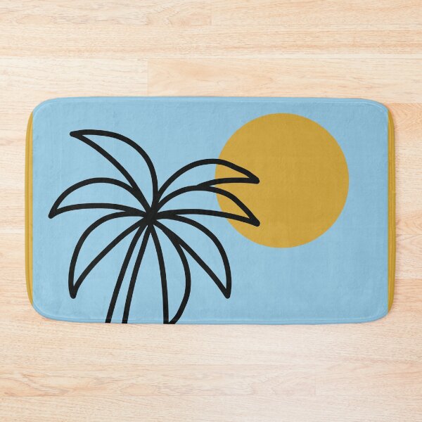 Item preview, Minimalist Tropical Beach and Palm Tree Art Print designed and sold by AliAltinelArt.