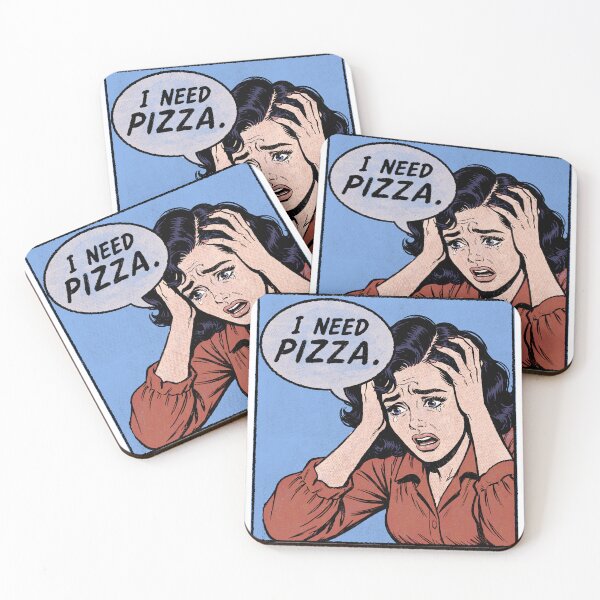 Aperçu de l'œuvre J'ai besoin de pizza créée et vendue par fathi Illustration.