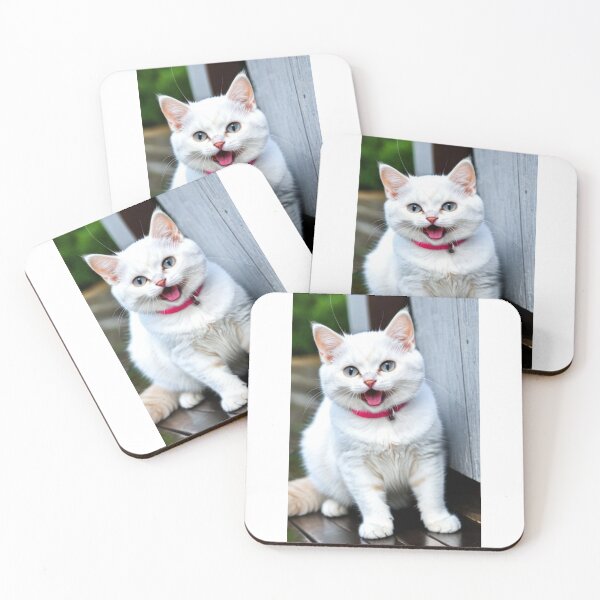 Item preview, Animals - White Cat with Blue Eyes, Cute and Expressive Portrait designed and sold by DoodyPets.