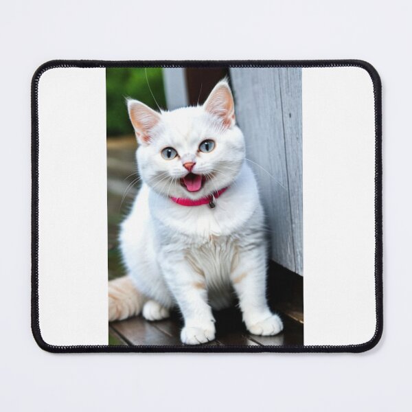 Item preview, Animals - White Cat with Blue Eyes, Cute and Expressive Portrait designed and sold by DoodyPets.