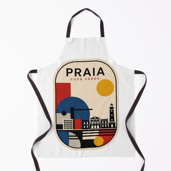 Item preview, Praia Cape Verde Geometric Bauhaus Travel Poster designed and sold by k3rstman1.