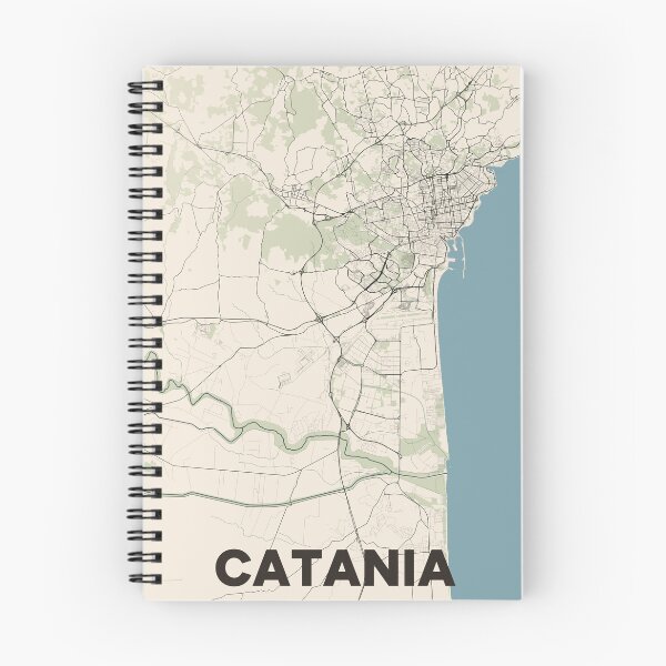Item preview, Catania Map designed and sold by MapsNerd.