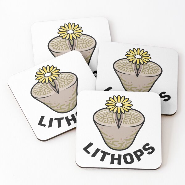 Item preview, Minimalist Lithops Gesinae Pop Art Botanical Graphic designed and sold by GreenDivisionJP.
